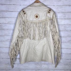 Scully Western Mens Leather Fringe Concho Button Coat
